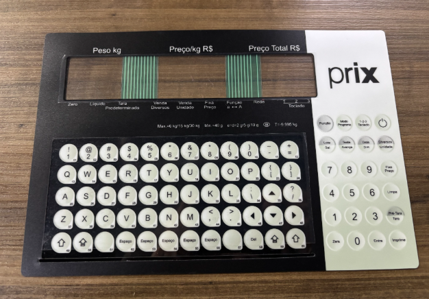 Teclado de membrana Prix 4 Due Nova para balança Toledo