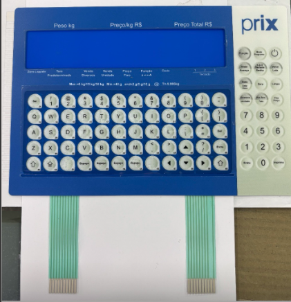 Teclado de membrana Prix 5 Plus Azul para balança Toledo